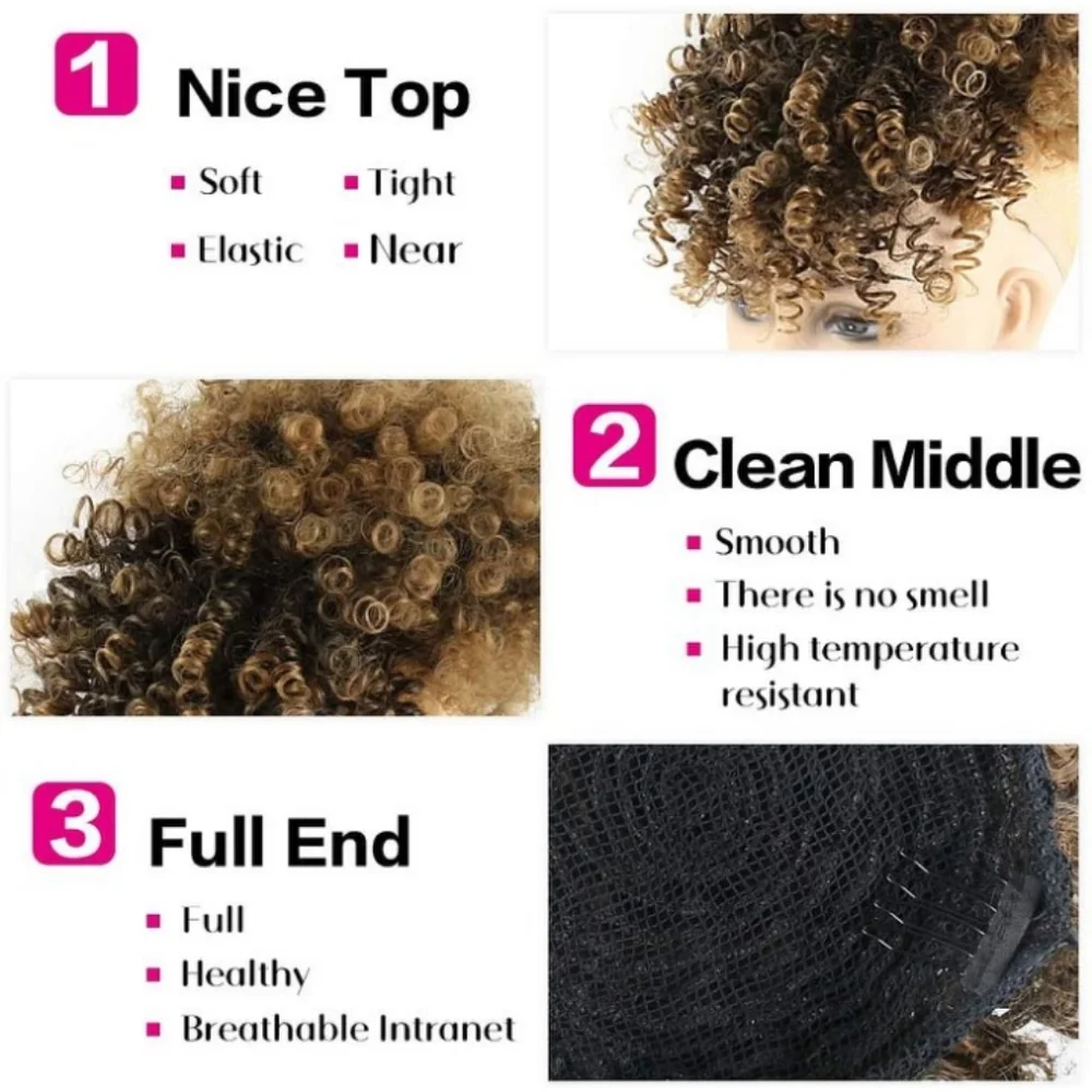 Blooming Hair Drawstring Ponytail With Bang